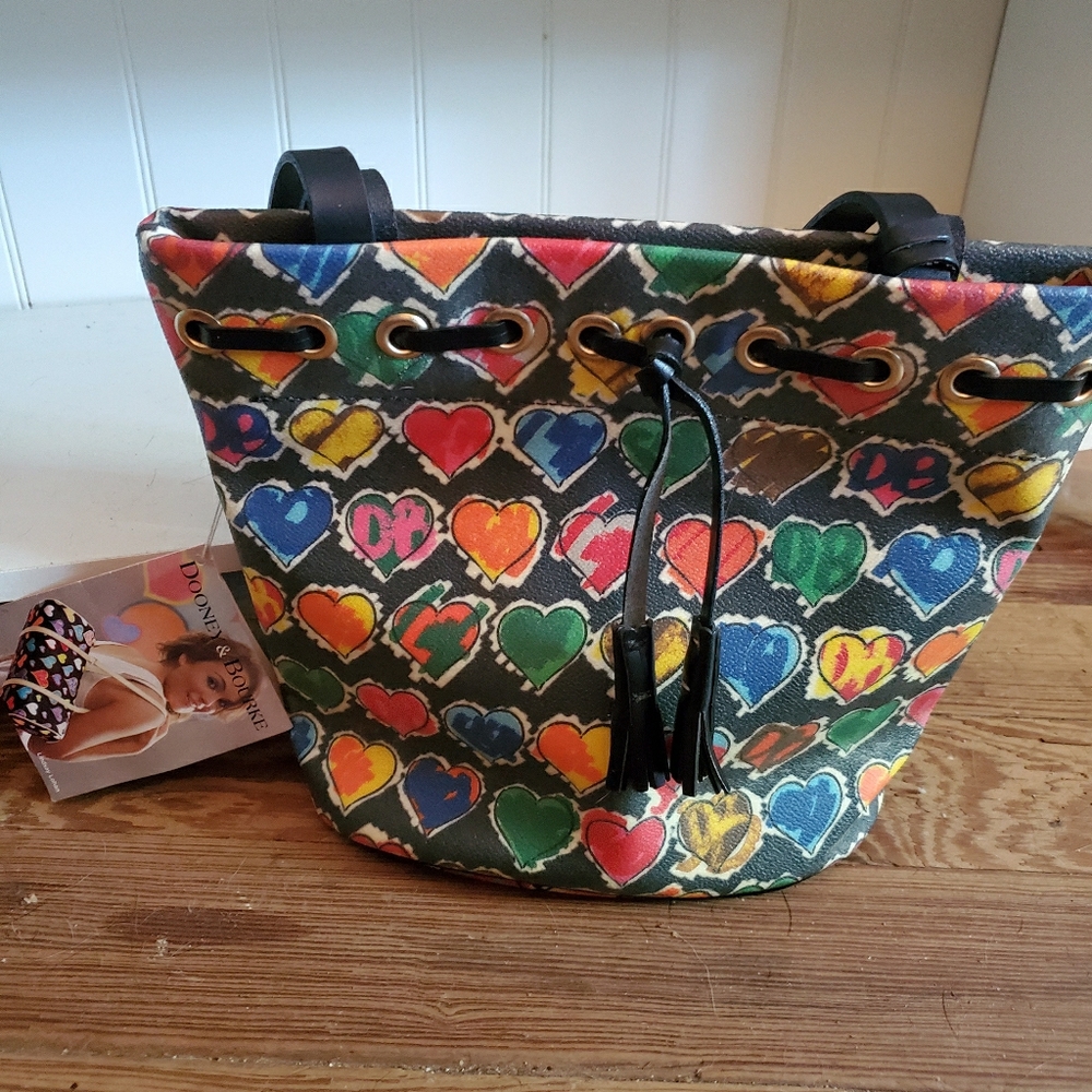 NWT Dooney & Bourke Tassel Bucket Bag